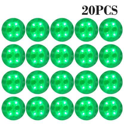 100Pcs LED Tableware Mat Cup Luminous Sticker Colorful Flashing Bottle Sticker Light-Emitting Coaster Stall Bar Light