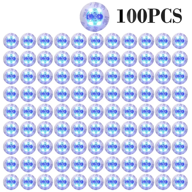 100Pcs LED Tableware Mat Cup Luminous Sticker Colorful Flashing Bottle Sticker Light-Emitting Coaster Stall Bar Light