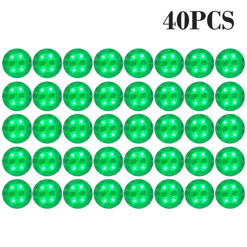 100Pcs LED Tableware Mat Cup Luminous Sticker Colorful Flashing Bottle Sticker Light-Emitting Coaster Stall Bar Light