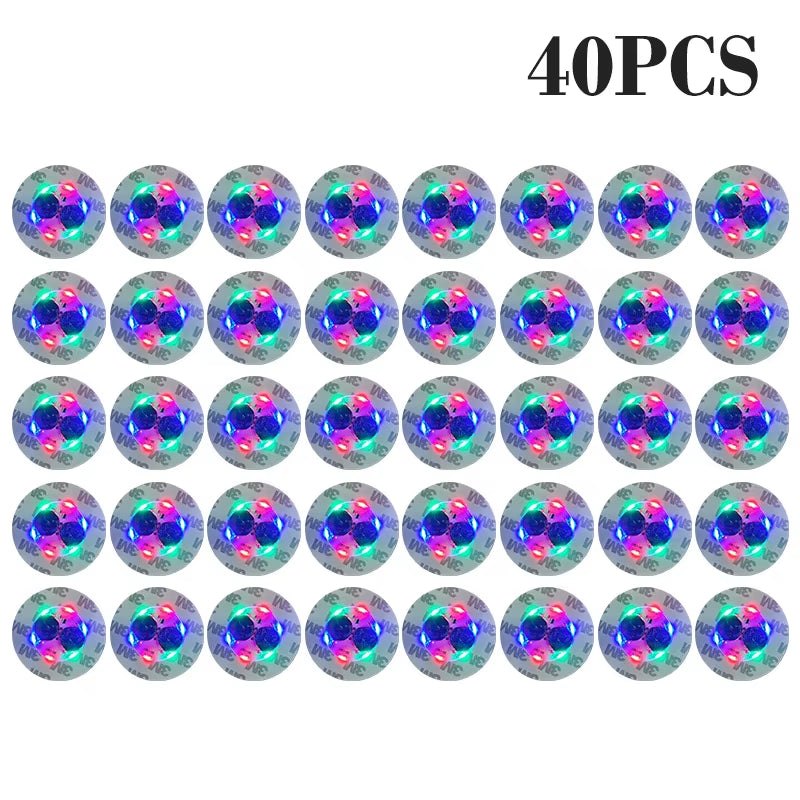 100Pcs LED Tableware Mat Cup Luminous Sticker Colorful Flashing Bottle Sticker Light-Emitting Coaster Stall Bar Light