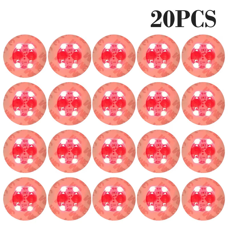 100Pcs LED Tableware Mat Cup Luminous Sticker Colorful Flashing Bottle Sticker Light-Emitting Coaster Stall Bar Light