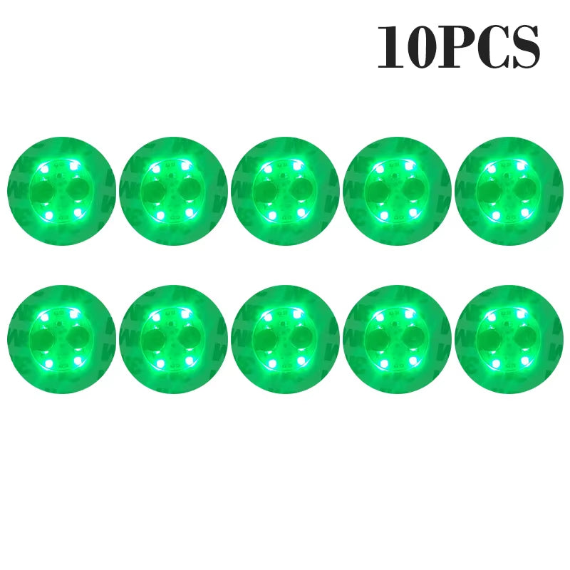 100Pcs LED Tableware Mat Cup Luminous Sticker Colorful Flashing Bottle Sticker Light-Emitting Coaster Stall Bar Light