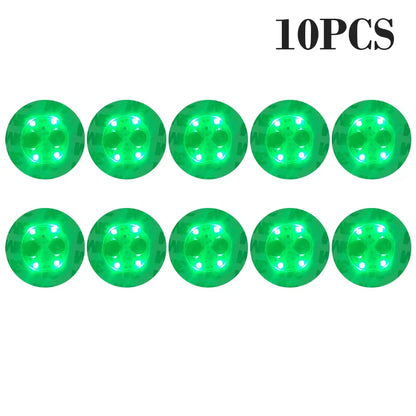 100Pcs LED Tableware Mat Cup Luminous Sticker Colorful Flashing Bottle Sticker Light-Emitting Coaster Stall Bar Light