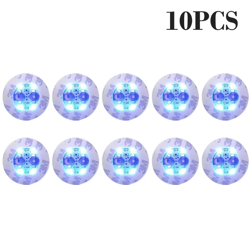 100Pcs LED Tableware Mat Cup Luminous Sticker Colorful Flashing Bottle Sticker Light-Emitting Coaster Stall Bar Light