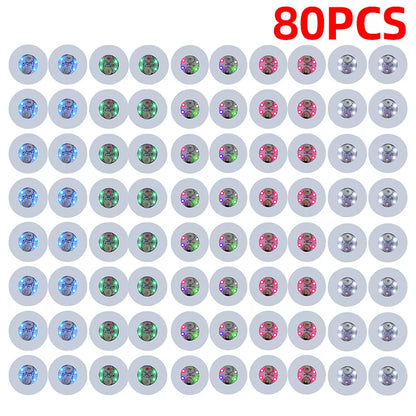 100Pcs LED Tableware Mat Cup Luminous Sticker Colorful Flashing Bottle Sticker Light-Emitting Coaster Stall Bar Light