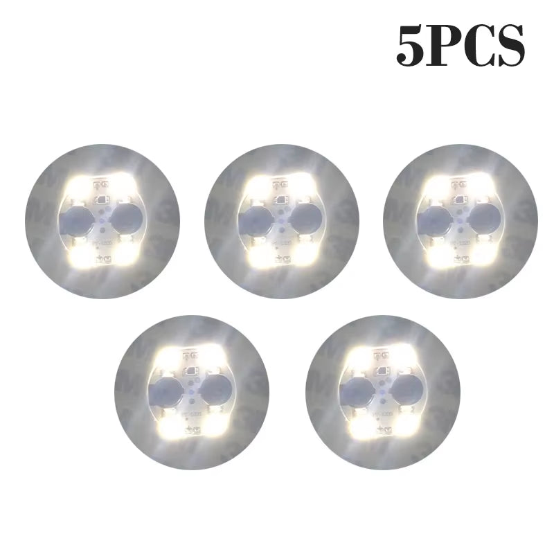 100Pcs LED Tableware Mat Cup Luminous Sticker Colorful Flashing Bottle Sticker Light-Emitting Coaster Stall Bar Light