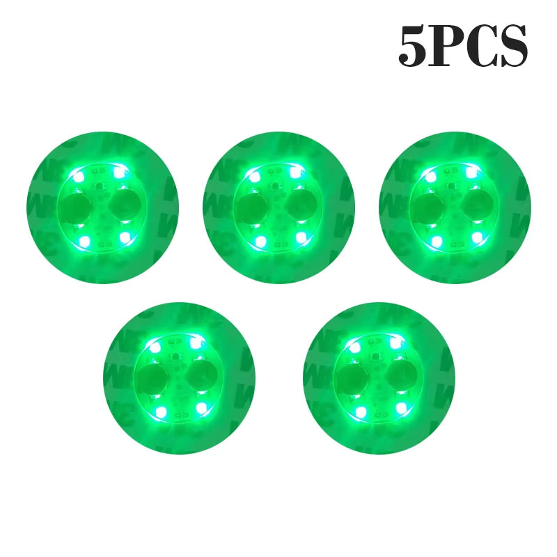 100Pcs LED Tableware Mat Cup Luminous Sticker Colorful Flashing Bottle Sticker Light-Emitting Coaster Stall Bar Light