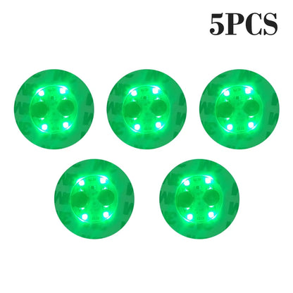 100Pcs LED Tableware Mat Cup Luminous Sticker Colorful Flashing Bottle Sticker Light-Emitting Coaster Stall Bar Light