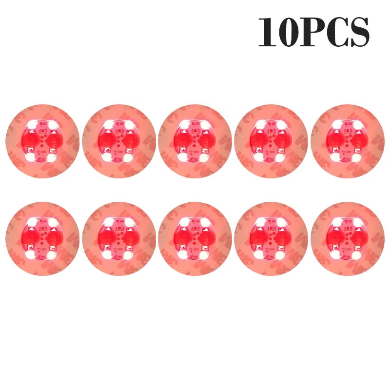 100Pcs LED Tableware Mat Cup Luminous Sticker Colorful Flashing Bottle Sticker Light-Emitting Coaster Stall Bar Light